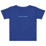 Vaccinated Blue Baby Short Sleeve Jersey Tee