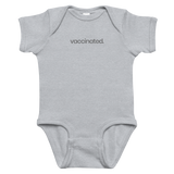 Vaccinated Grey Baby Onesie