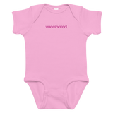 Vaccinated Pink Baby Onesie