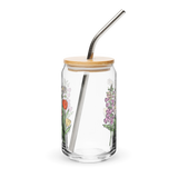 FDT Drinking Glass with Straw and Lid