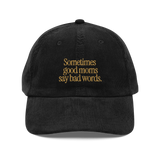 Good Moms Embroidered Vintage Corduroy Cap