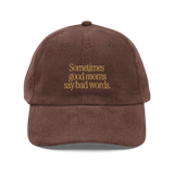 Good Moms Embroidered Vintage Corduroy Cap