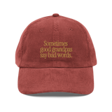 Good Grandpas Embroidered Vintage Corduroy Cap