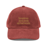 Good Aunts Embroidered Vintage Corduroy Cap