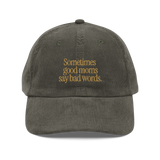 Good Moms Embroidered Vintage Corduroy Cap