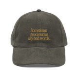 Good Nurses Embroidered Vintage Corduroy Cap