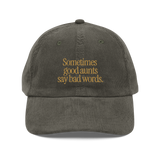 Good Aunts Embroidered Vintage Corduroy Cap