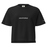 Vaccinated Black Adult Boxy Cropped Tee