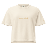 Vaccinated Ivory Adult Boxy Cropped Tee