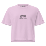 Good Doctors Say Bad Words Embroidered Cropped Tee