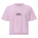Good Pharmacists Say Bad Words Embroidered Cropped Tee