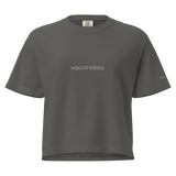 Vaccinated Grey Adult Boxy Cropped Tee