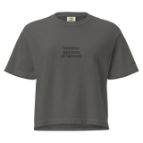 Good Moms Say Bad Words Embroidered Cropped Tee