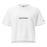 Vaccinated White Adult Boxy Cropped Tee